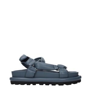 Jil Sander Gray Leather Platform Men's Sandals